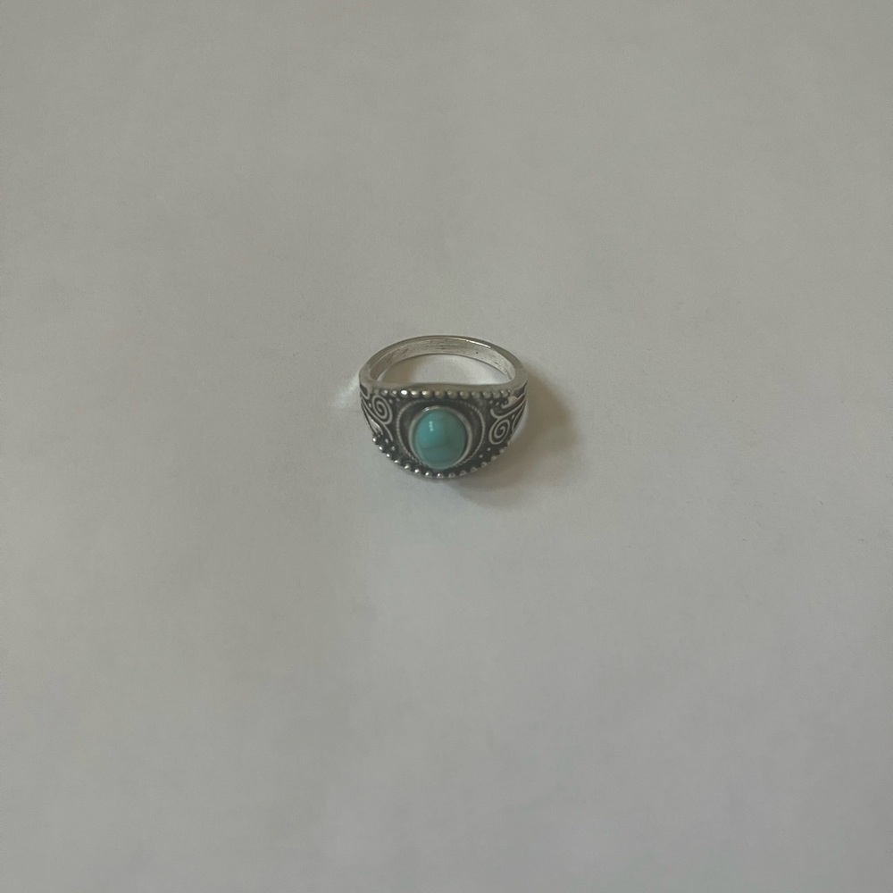💝3/$10💝 Silver Ring with Turquoise Stone